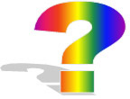 question mark - rainbow
